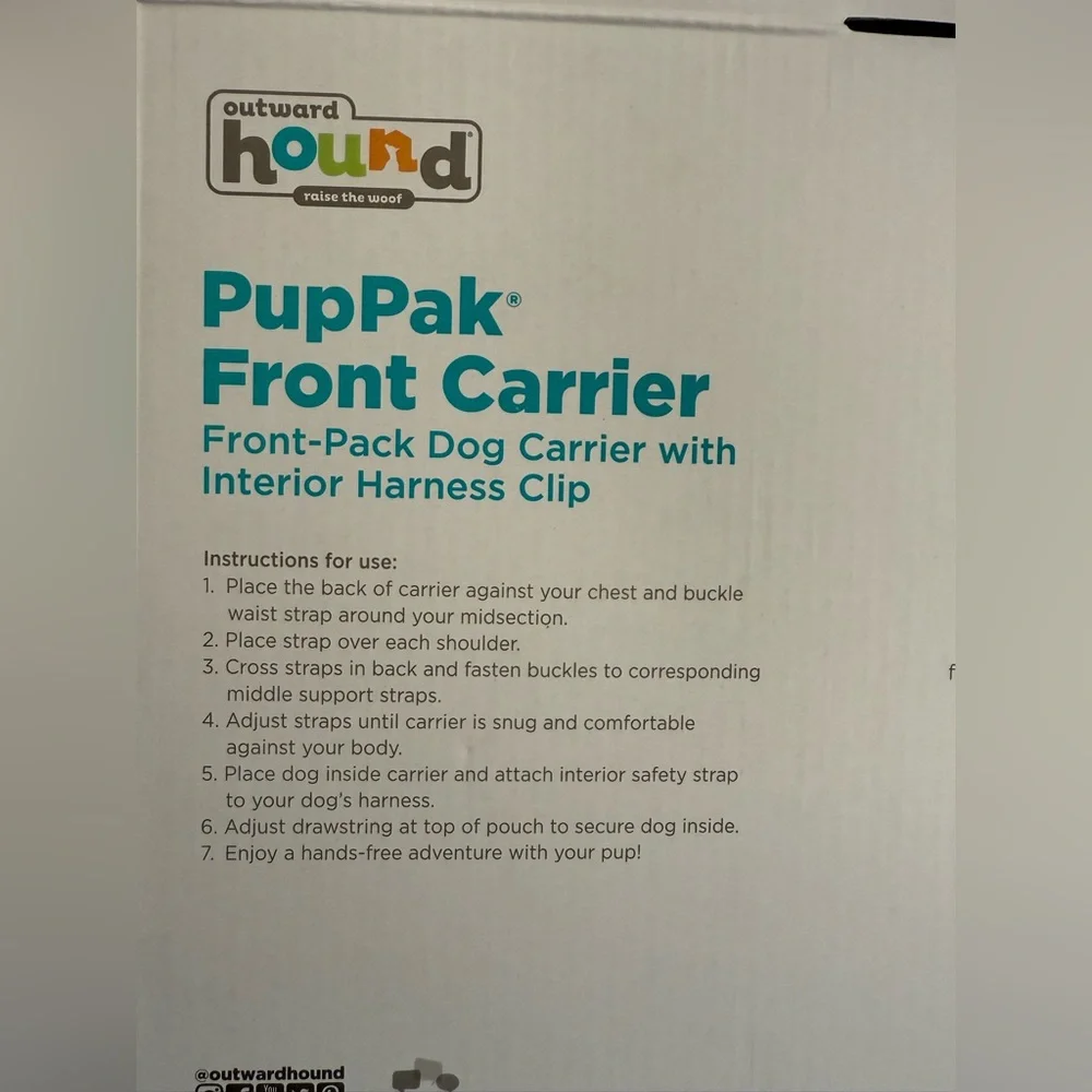 Outward Hound PupPak Front-Pack Dog Carrier With Interior Harness Clip